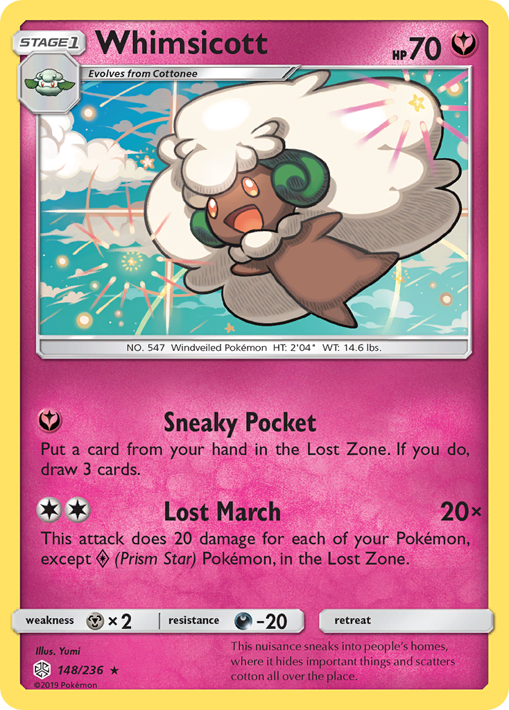 Whimsicott (148/236) [Sun & Moon: Cosmic Eclipse] | Arkham Games and Comics