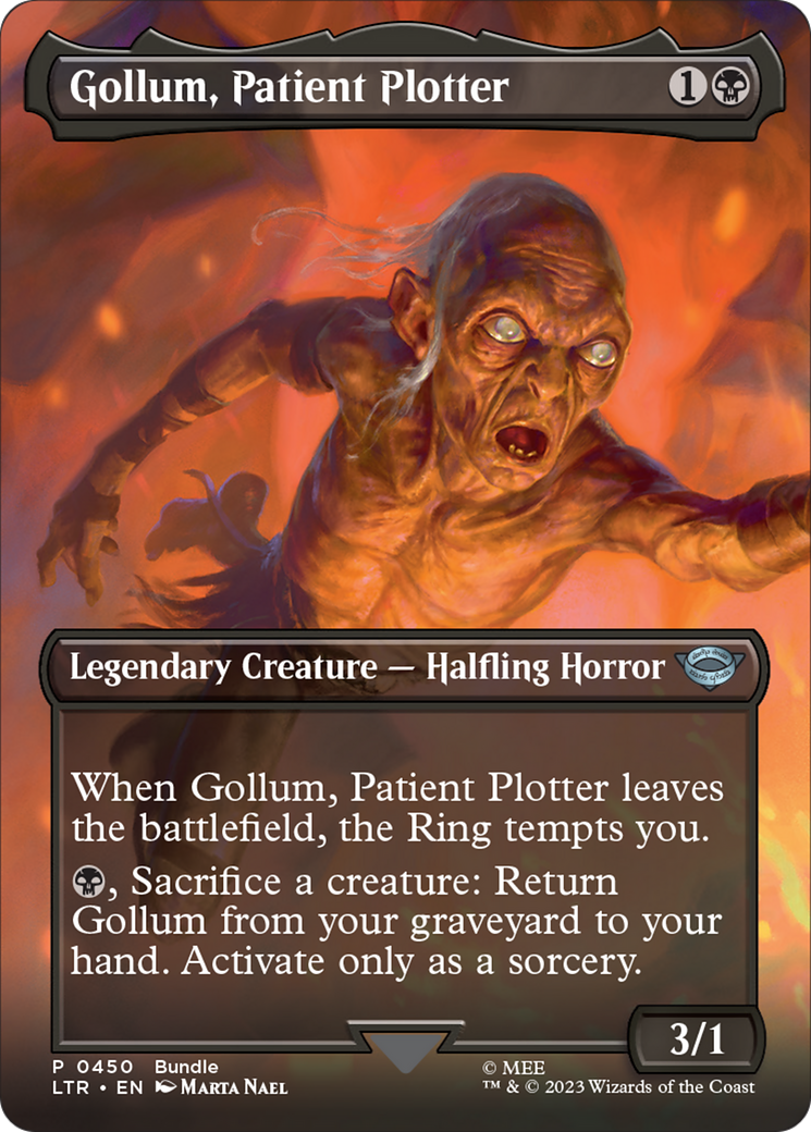 Gollum, Patient Plotter (Borderless Alternate Art) [The Lord of the Rings: Tales of Middle-Earth] | Arkham Games and Comics