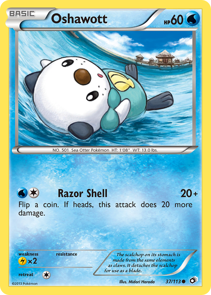 Oshawott (37/113) [Black & White: Legendary Treasures] | Arkham Games and Comics