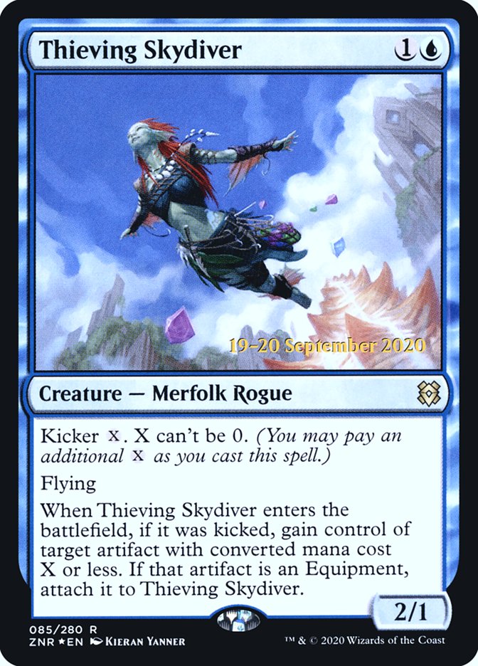 Thieving Skydiver  [Zendikar Rising Prerelease Promos] | Arkham Games and Comics