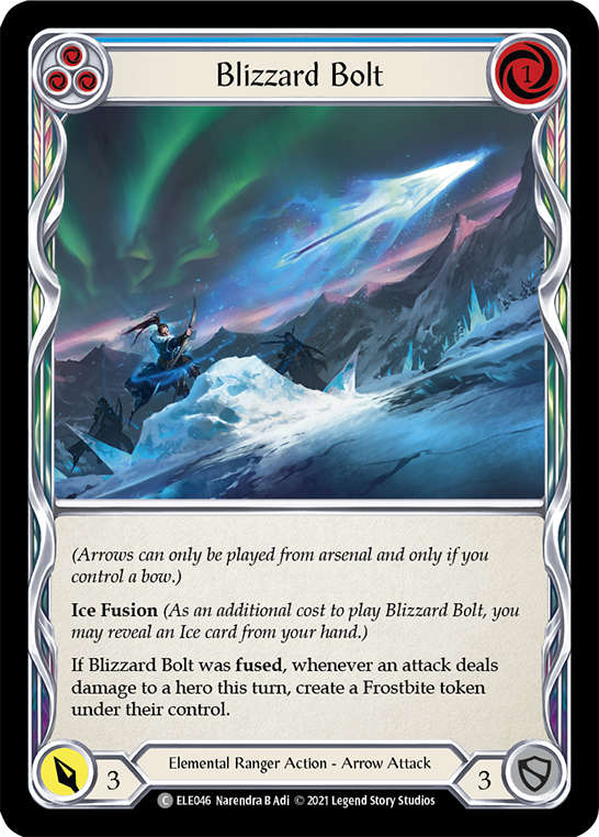 Blizzard Bolt (Blue) [ELE046] (Tales of Aria)  1st Edition Rainbow Foil | Arkham Games and Comics