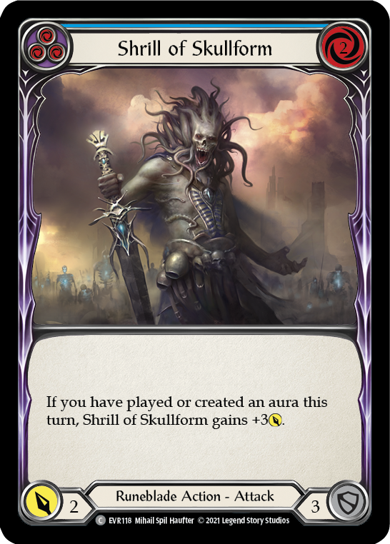 Shrill of Skullform (Blue) [EVR118] (Everfest)  1st Edition Normal | Arkham Games and Comics