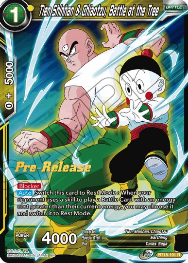 Tien Shinhan & Chiaotzu, Battle at the Tree (BT15-101) [Saiyan Showdown Prerelease Promos] | Arkham Games and Comics