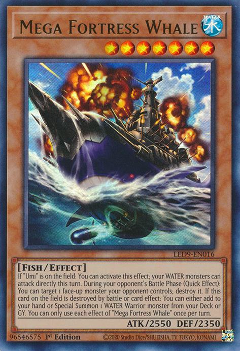 Mega Fortress Whale [LED9-EN016] Ultra Rare | Arkham Games and Comics