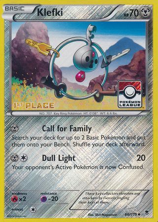 Klefki (66/119) (League Promo 1st Place) [XY: Phantom Forces] | Arkham Games and Comics