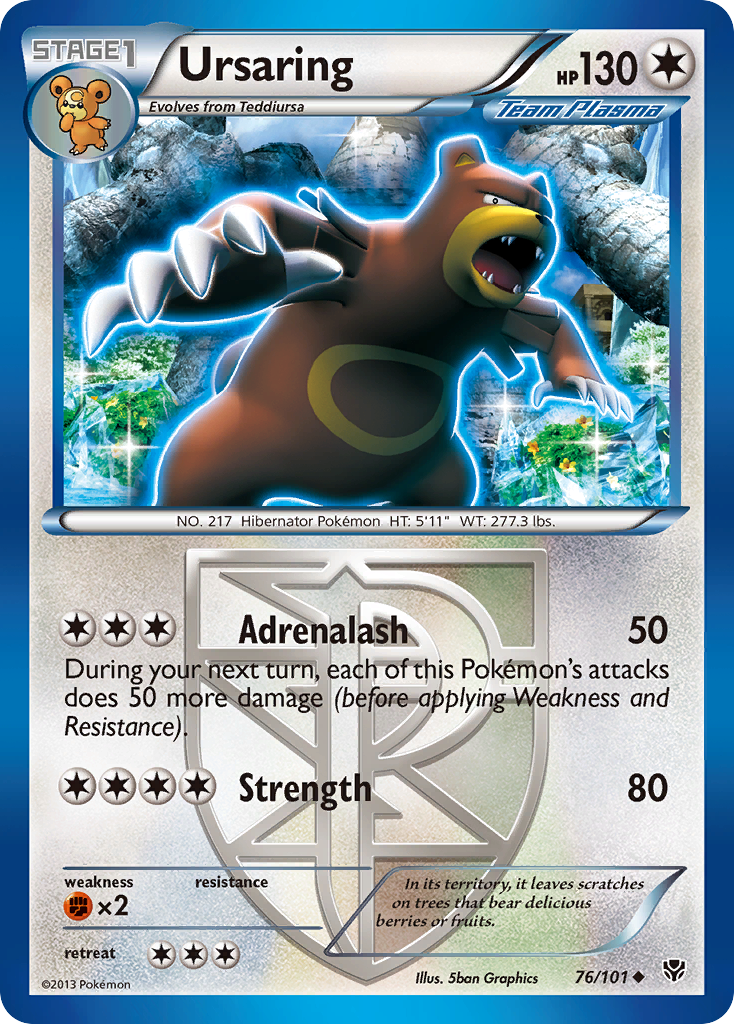 Ursaring (76/101) [Black & White: Plasma Blast] | Arkham Games and Comics