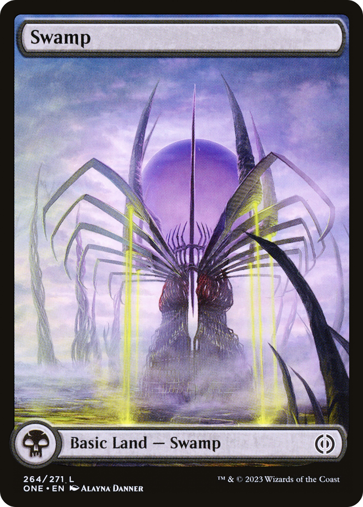 Swamp (264) (Full-Art) [Phyrexia: All Will Be One] | Arkham Games and Comics