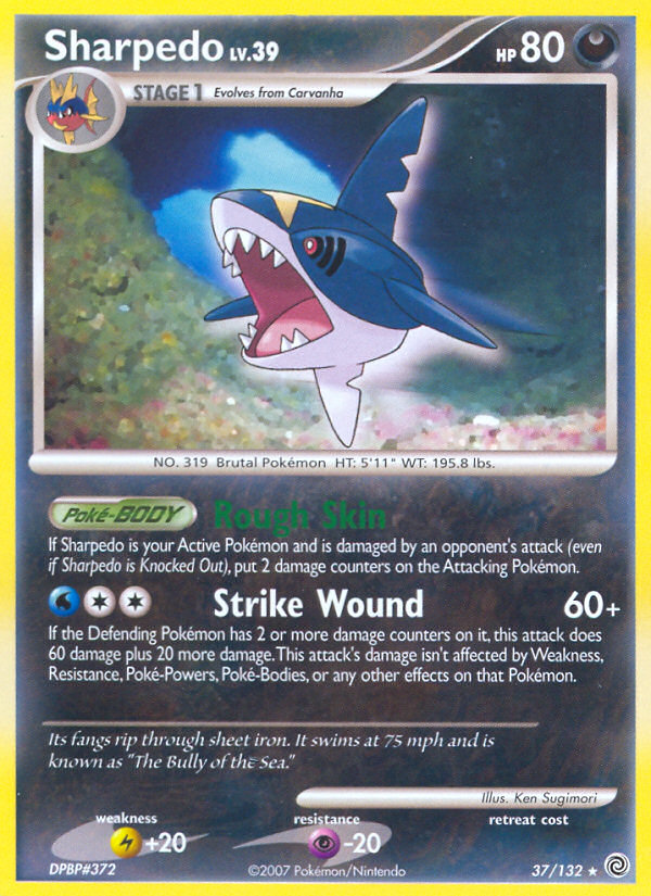 Sharpedo (37/132) [Diamond & Pearl: Secret Wonders] | Arkham Games and Comics