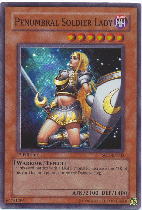 Penumbral Soldier Lady [SOD-EN033] Super Rare | Arkham Games and Comics