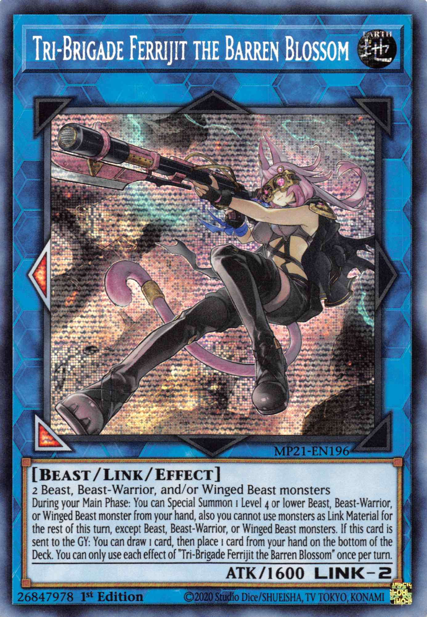 Tri-Brigade Ferrijit the Barren Blossom [MP21-EN196] Prismatic Secret Rare | Arkham Games and Comics