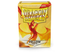 Dragon Shield Matte Sleeve - Yellow ‘Elichaphaz’ 100ct | Arkham Games and Comics
