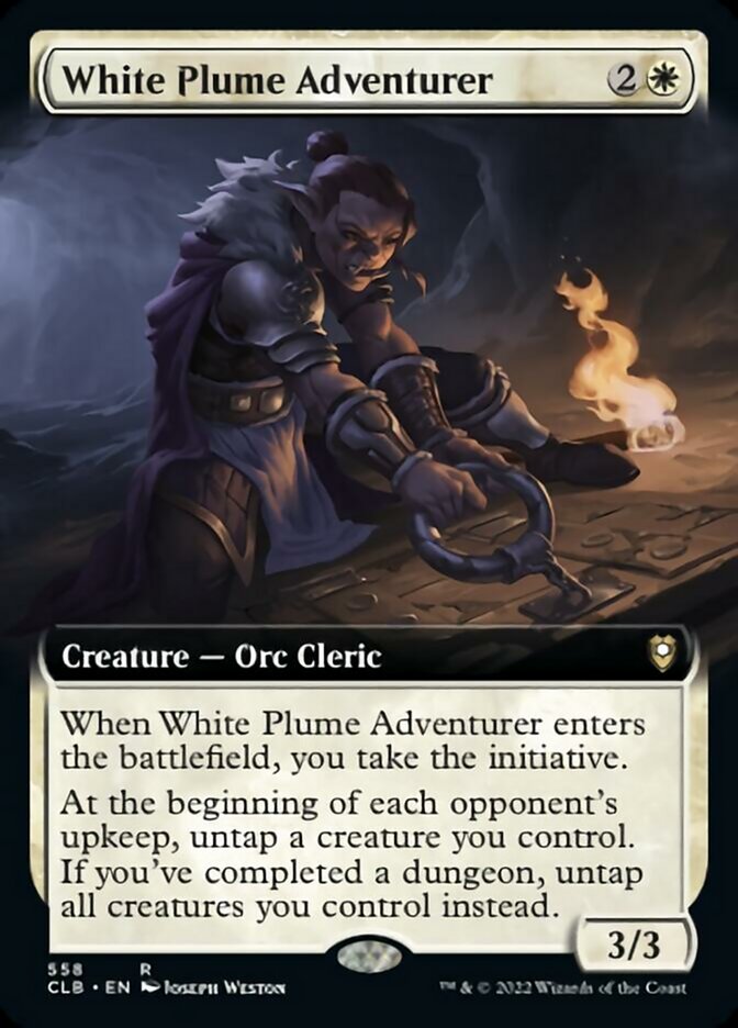 White Plume Adventurer (Extended Art) [Commander Legends: Battle for Baldur's Gate] | Arkham Games and Comics