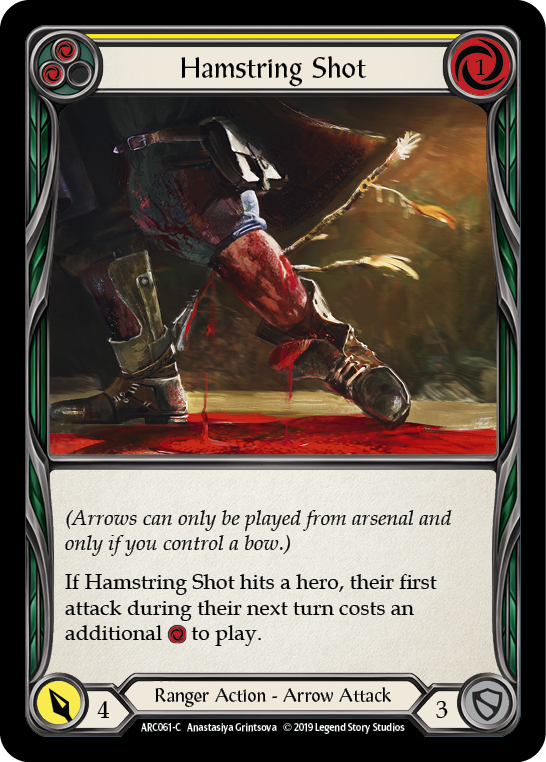 Hamstring Shot (Yellow) [ARC061-C] (Arcane Rising)  1st Edition Rainbow Foil | Arkham Games and Comics