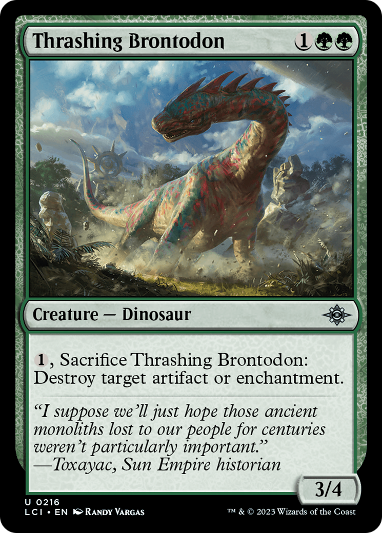 Thrashing Brontodon [The Lost Caverns of Ixalan] | Arkham Games and Comics