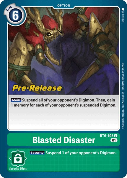 Blasted Disaster [BT6-103] [Double Diamond Pre-Release Cards] | Arkham Games and Comics