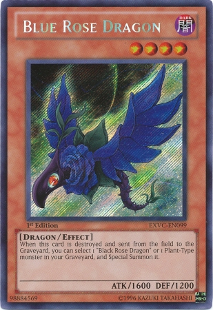 Blue Rose Dragon [EXVC-EN099] Secret Rare | Arkham Games and Comics