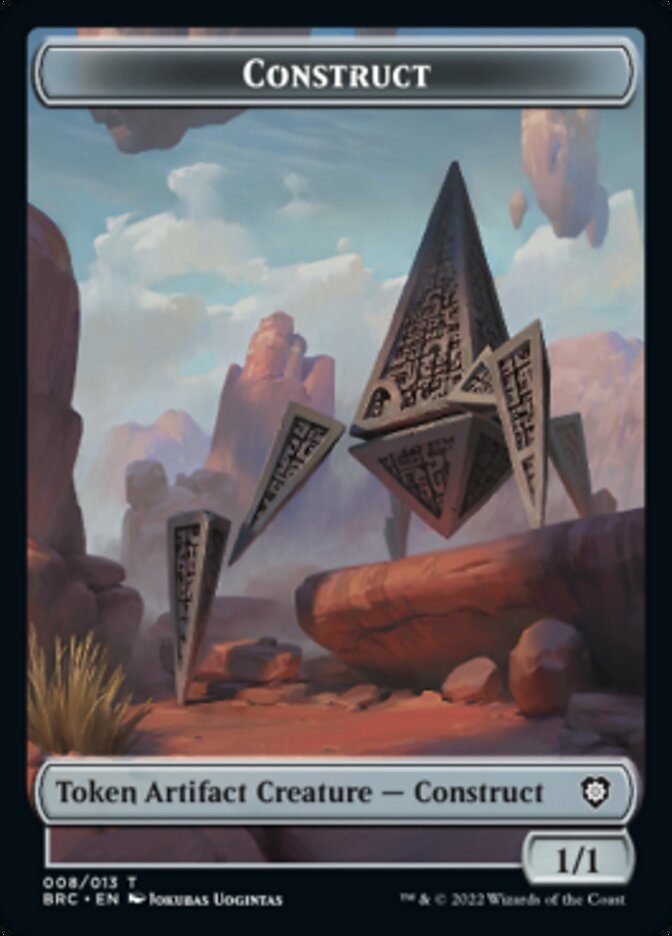 Construct (008) // Phyrexian Myr Double-Sided Token [The Brothers' War Commander Tokens] | Arkham Games and Comics