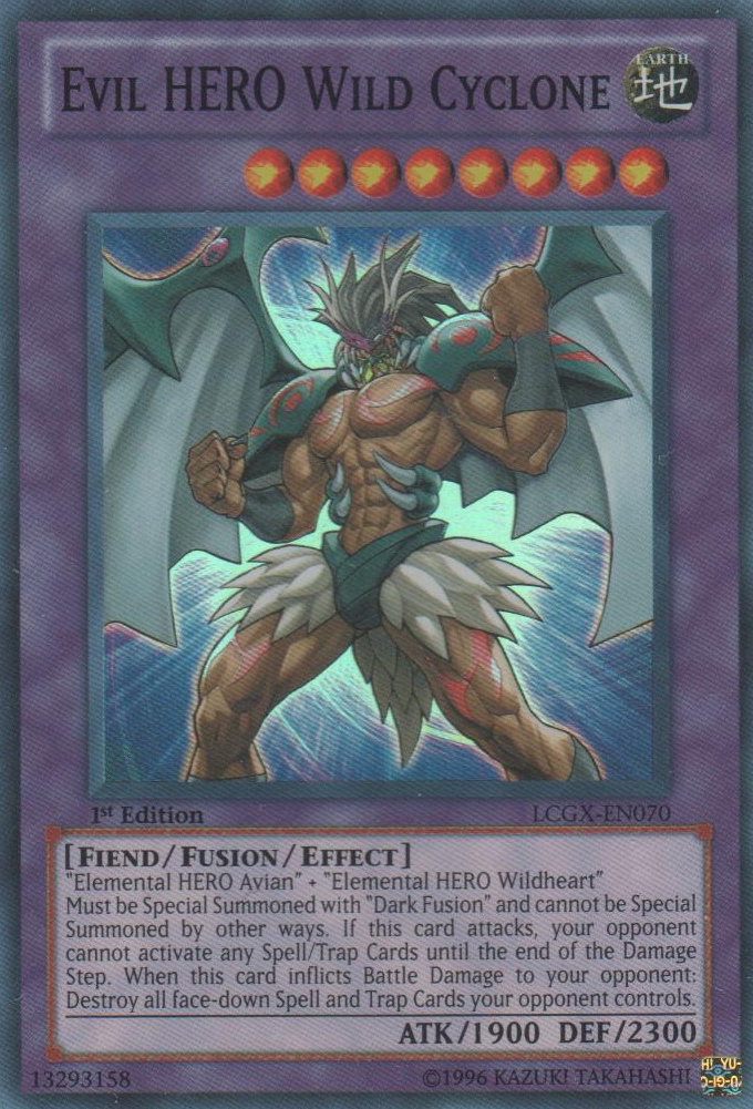 Evil HERO Wild Cyclone [LCGX-EN070] Super Rare | Arkham Games and Comics