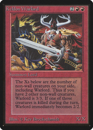 Keldon Warlord [Limited Edition Beta] | Arkham Games and Comics