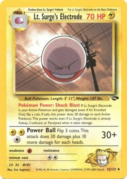 Lt. Surge's Electrode (52/132) [Gym Challenge Unlimited] | Arkham Games and Comics