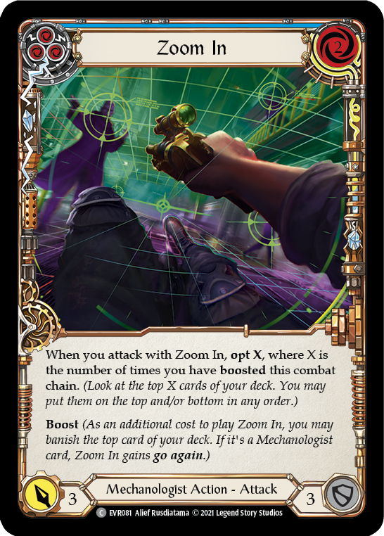 Zoom In (Blue) [EVR081] (Everfest)  1st Edition Rainbow Foil | Arkham Games and Comics