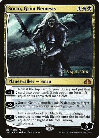 Sorin, Grim Nemesis [Shadows over Innistrad Promos] | Arkham Games and Comics