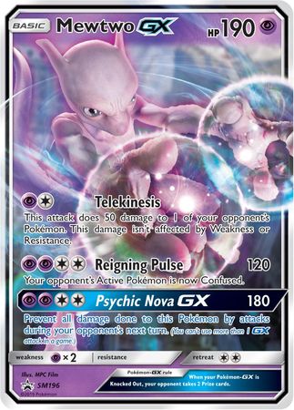 Mewtwo GX (SM196) (Jumbo Card) [Sun & Moon: Black Star Promos] | Arkham Games and Comics