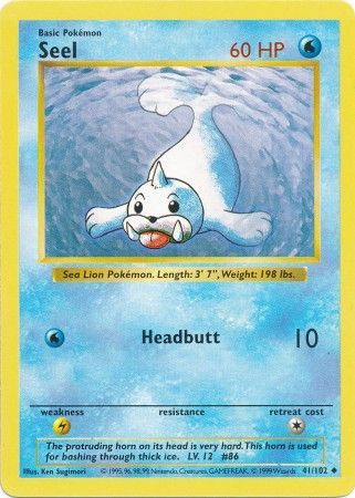 Seel (41/102) [Base Set Shadowless Unlimited] | Arkham Games and Comics