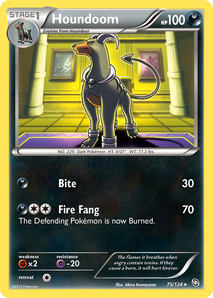 Houndoom (75/124) [Black & White: Dragons Exalted] | Arkham Games and Comics