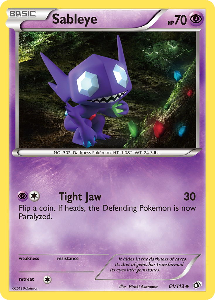 Sableye (61/113) [Black & White: Legendary Treasures] | Arkham Games and Comics