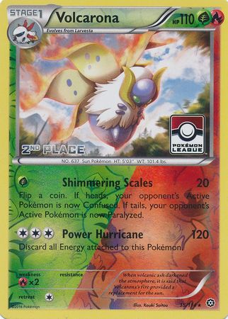 Volcarona (15/114) (League Promo 2nd Place) [XY: Steam Siege] | Arkham Games and Comics