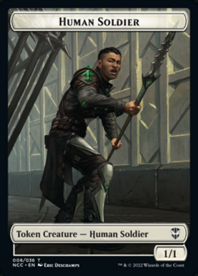 Eldrazi // Human Soldier Double-sided Token [Streets of New Capenna Commander Tokens] | Arkham Games and Comics