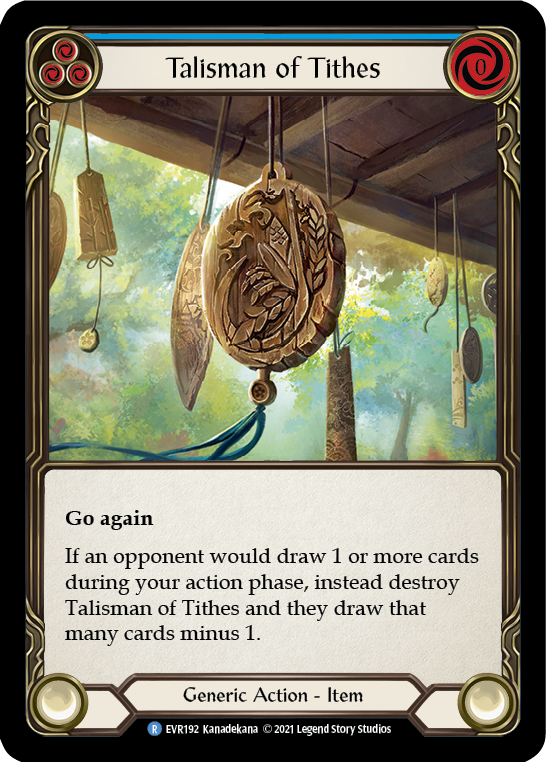 Talisman of Tithes [EVR192] (Everfest)  1st Edition Cold Foil | Arkham Games and Comics