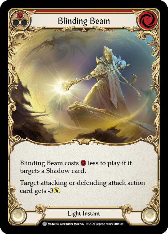 Blinding Beam (Red) [MON084-RF] (Monarch)  1st Edition Rainbow Foil | Arkham Games and Comics