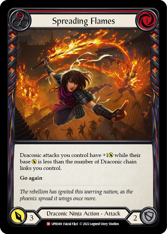 Spreading Flames [UPR049] (Uprising)  Rainbow Foil | Arkham Games and Comics