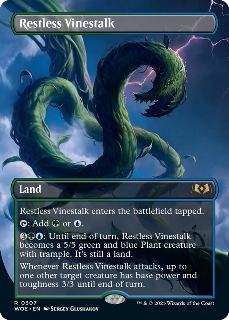 Restless Vinestalk (Borderless) [Wilds of Eldraine] | Arkham Games and Comics