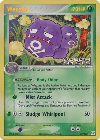 Weezing (33/113) (Stamped) [EX: Delta Species] | Arkham Games and Comics