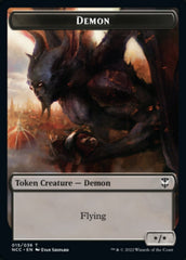 Demon // Copy Double-sided Token [Streets of New Capenna Commander Tokens] | Arkham Games and Comics