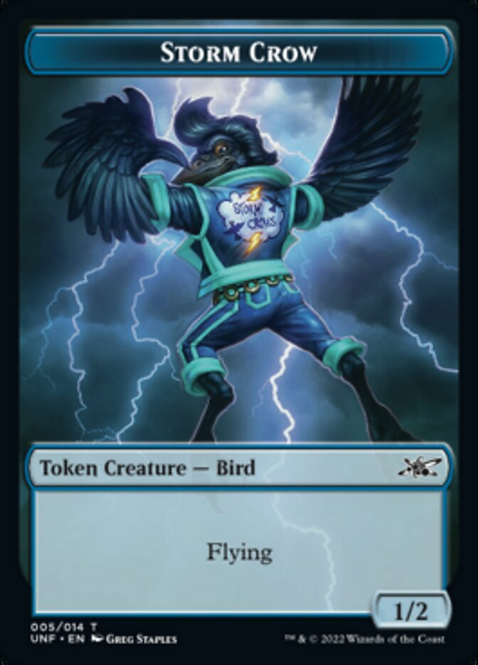 Storm Crow Token [Unfinity Tokens] | Arkham Games and Comics