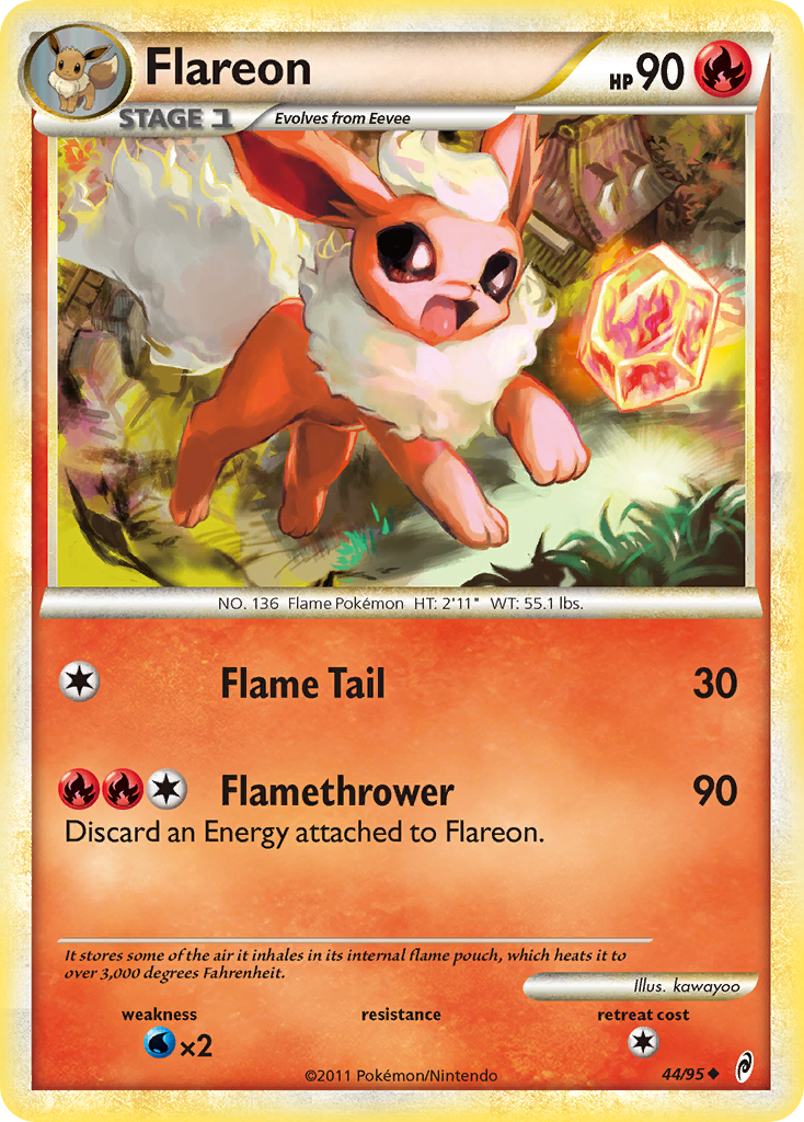 Flareon (44/95) [HeartGold & SoulSilver: Call of Legends] | Arkham Games and Comics