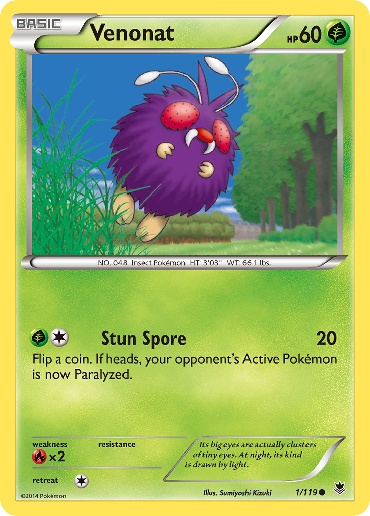 Venonat (1/119) [XY: Phantom Forces] | Arkham Games and Comics