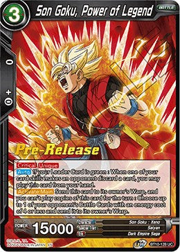 Son Goku, Power of Legend (BT10-128) [Rise of the Unison Warrior Prerelease Promos] | Arkham Games and Comics