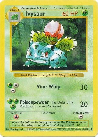 Ivysaur (30/102) [Base Set Shadowless Unlimited] | Arkham Games and Comics