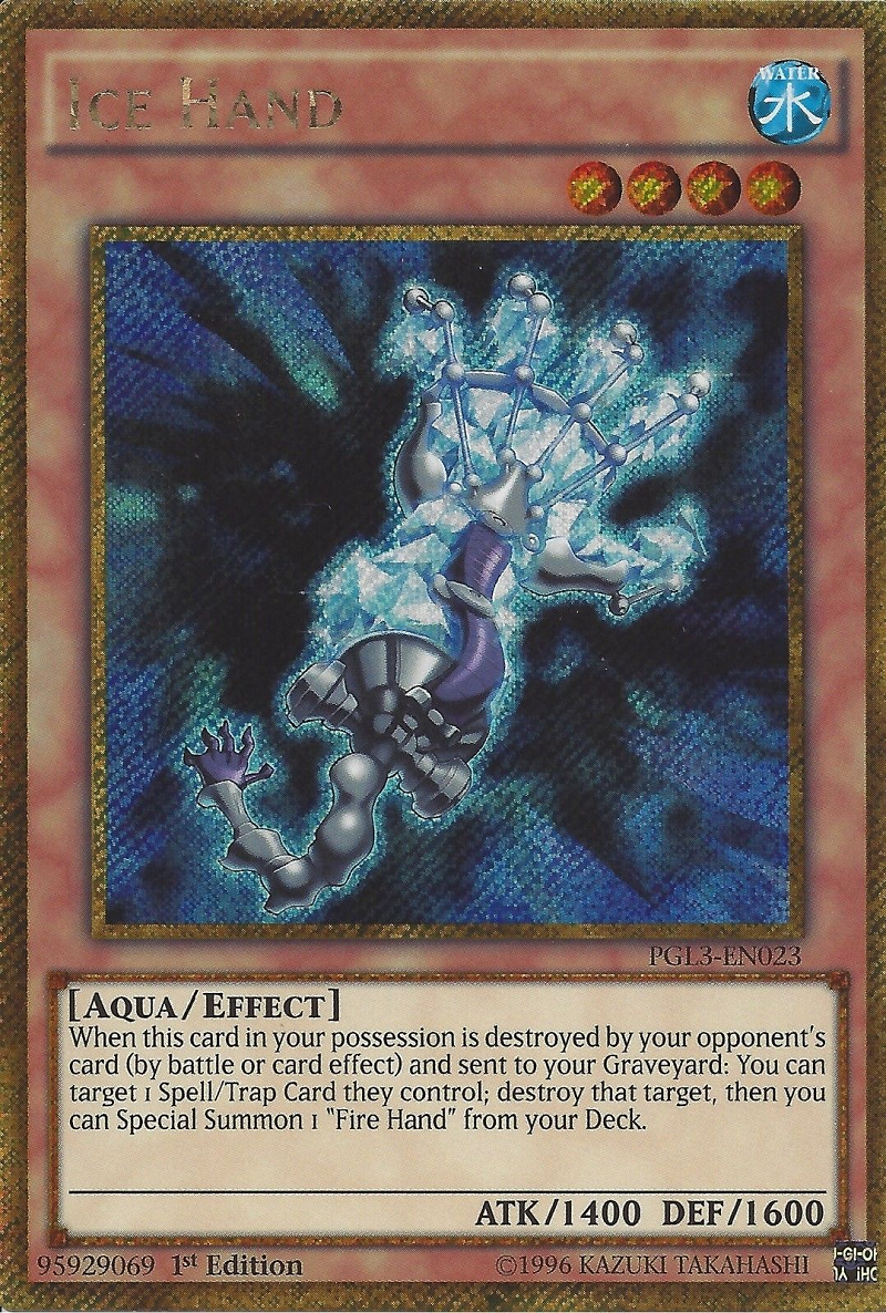 Ice Hand [PGL3-EN023] Gold Secret Rare | Arkham Games and Comics