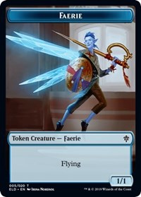 Faerie // Food (18) Double-sided Token [Throne of Eldraine Tokens] | Arkham Games and Comics