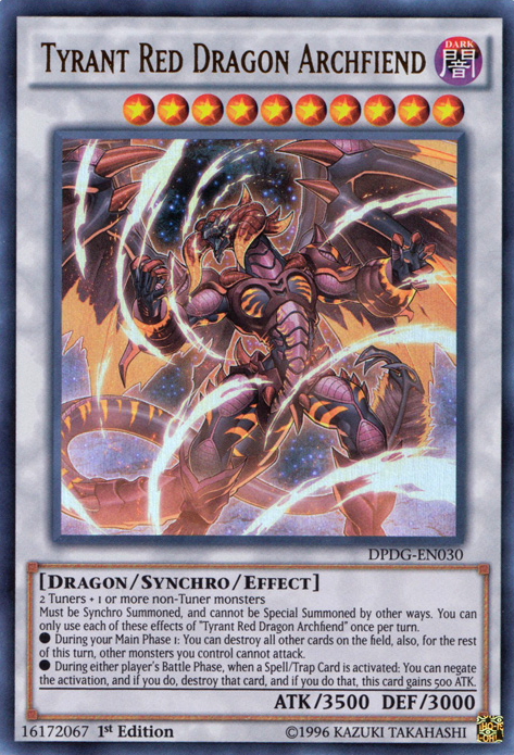 Tyrant Red Dragon Archfiend [DPDG-EN030] Ultra Rare | Arkham Games and Comics