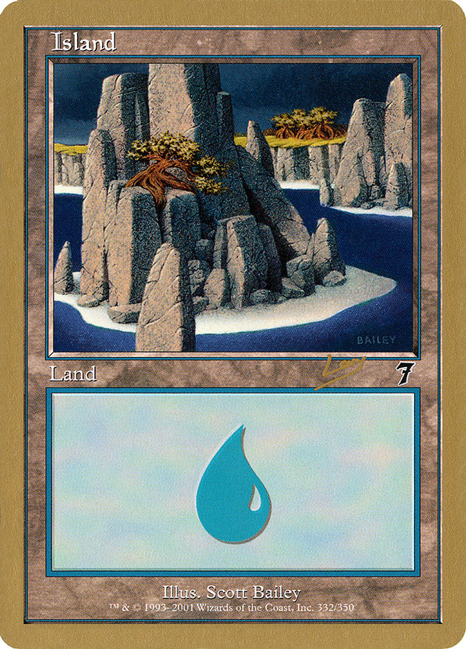 Island (rl332) (Raphael Levy) [World Championship Decks 2002] | Arkham Games and Comics