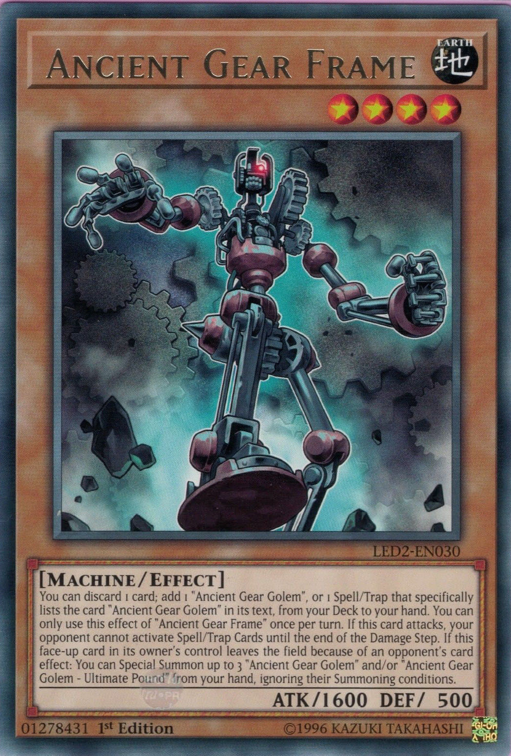 Ancient Gear Frame [LED2-EN030] Rare | Arkham Games and Comics