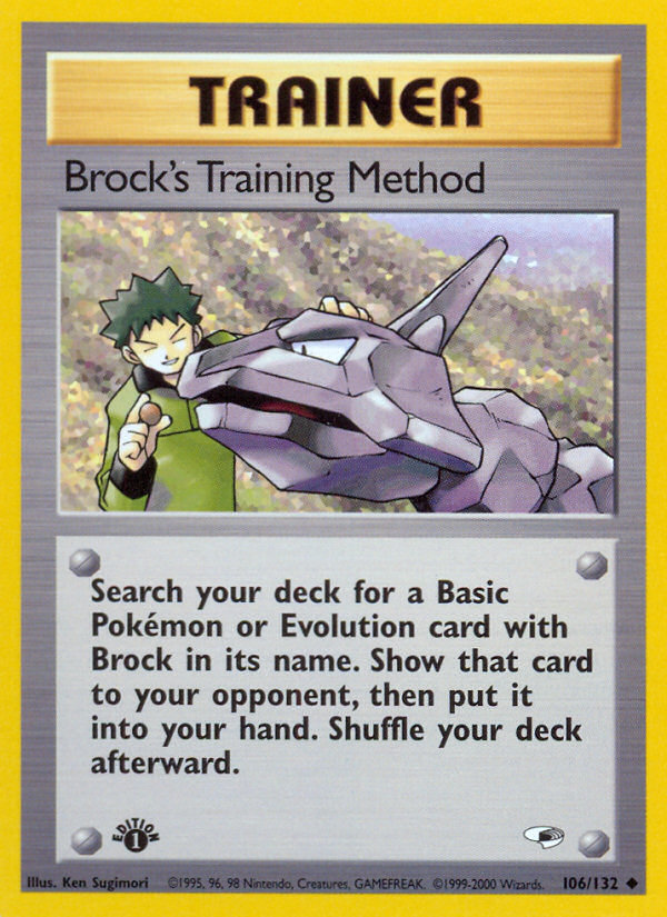 Brock's Training Method (106/132) [Gym Heroes 1st Edition] | Arkham Games and Comics