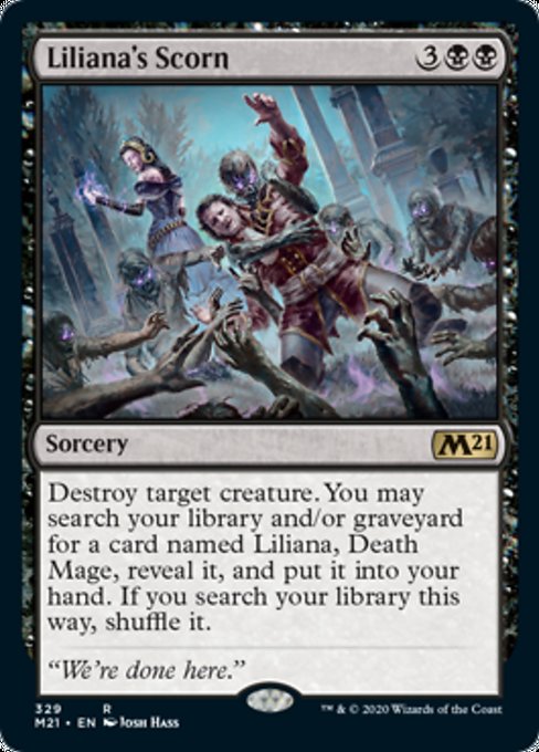 Liliana's Scorn [Core Set 2021] | Arkham Games and Comics